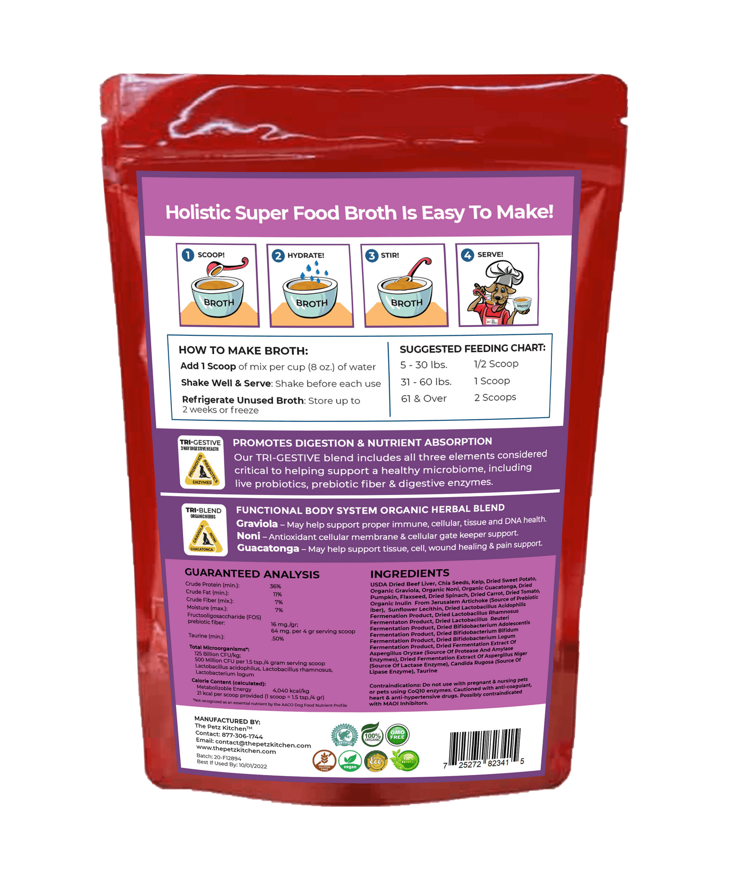 Petz Kitchen Super Food Broth for Enhanced Cellular Health