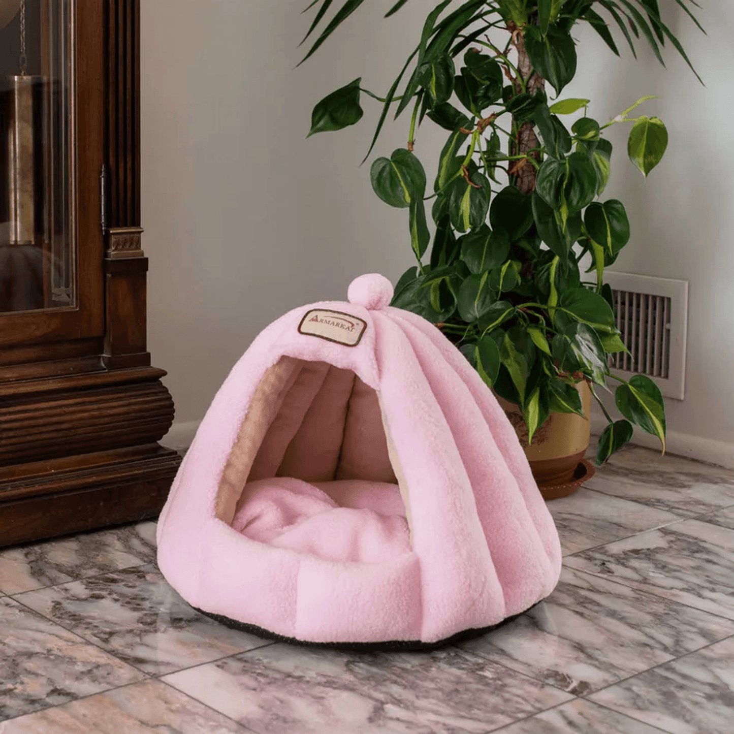 Armarkat Soft Pink Cat Bed - 18x18x16 inches