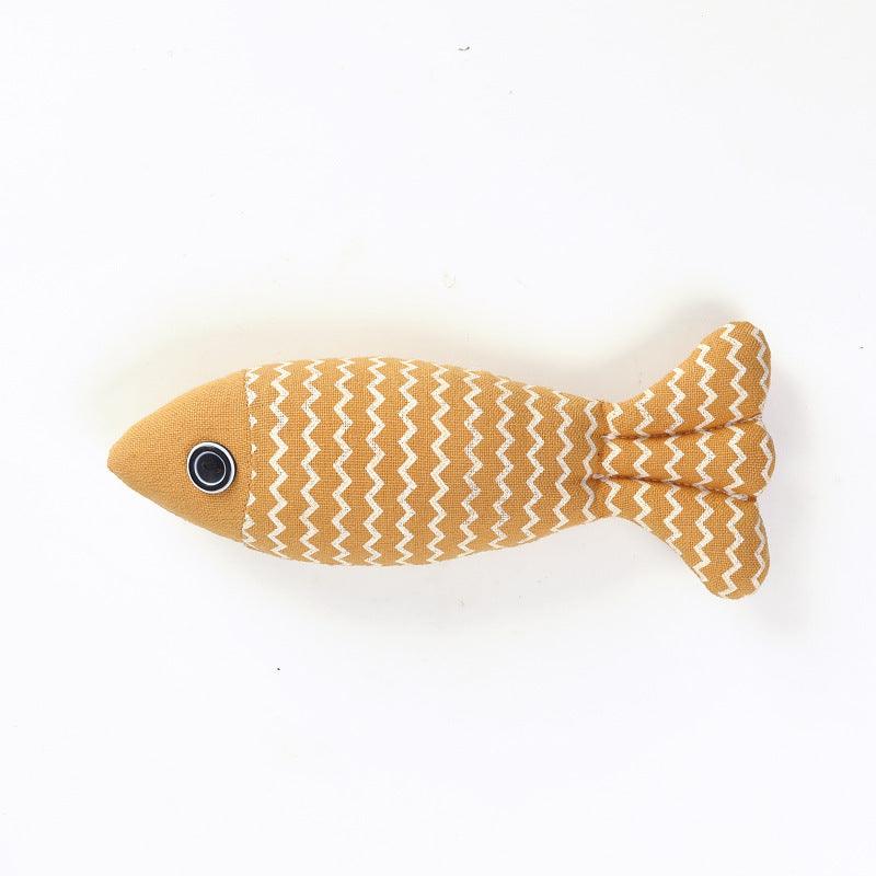 Linen Fish Pillow Cat Toy - The Hilarious Self-Hey Cat Entertainer
