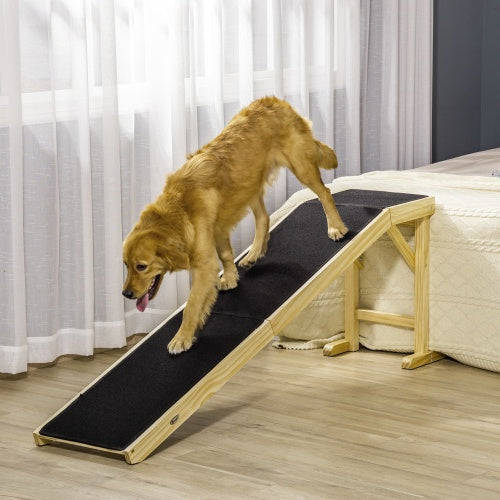 Ramp For Dog Bed, Pet Ramp For Dog With Non-slip Carpet And Top