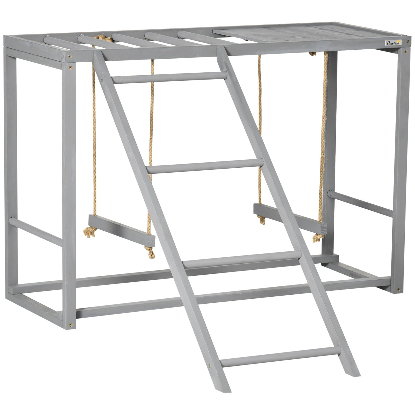 Chicken Activity Game With Swing Set For 3-4 Birds, Wooden Chicken