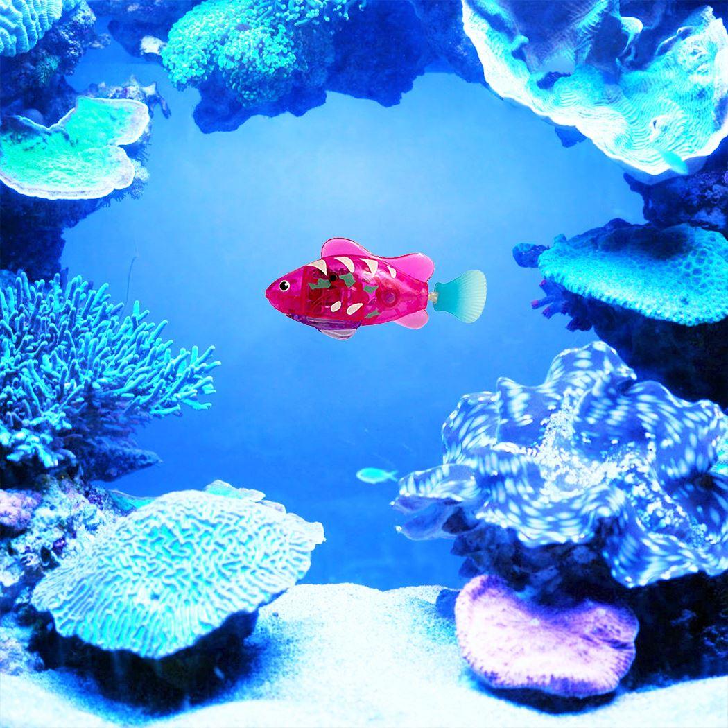 Led Light Swimmer: Interactive Pet Fish Electronic Cat Toys With Grass