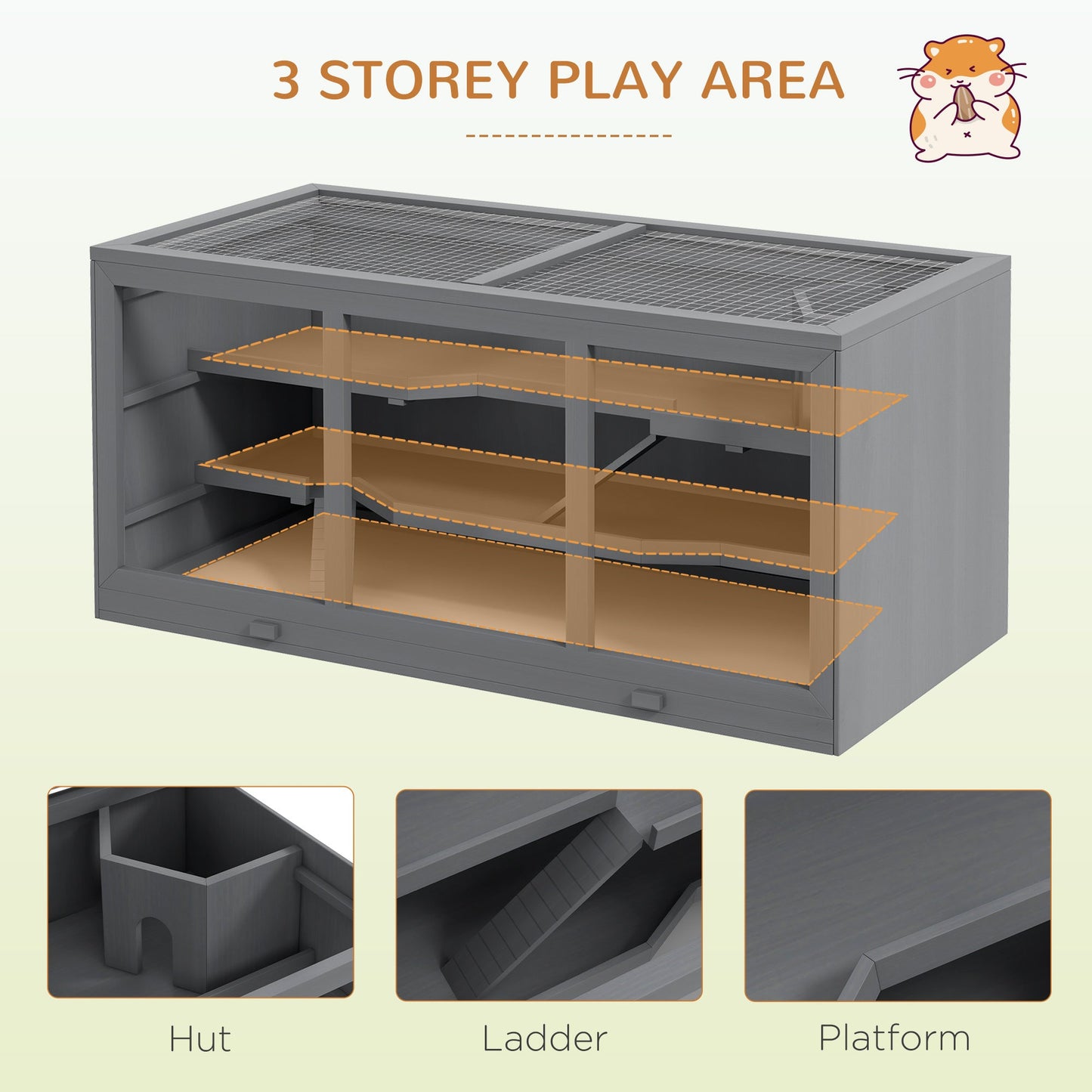 Oversized Wooden Hamster Cages, Gerbil Cages And Other Small Animal