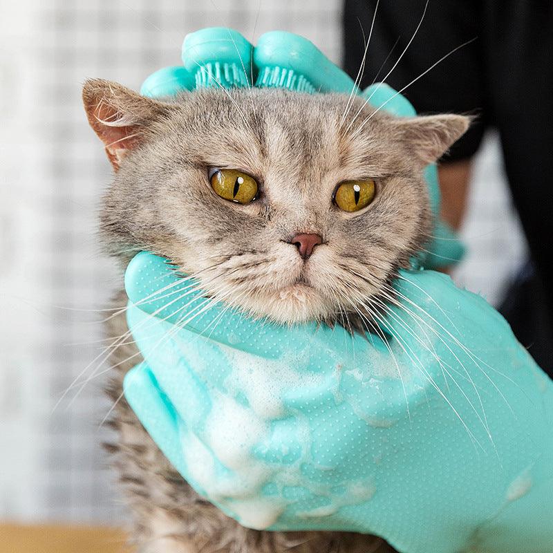 Pet Grooming Hair Comb Glove - Gentle Massage And Shedding Brush For