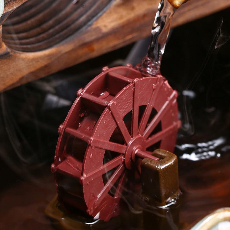 Small Ceramic Self-Circulating Fish Tank Aquarium For Desktop Or
