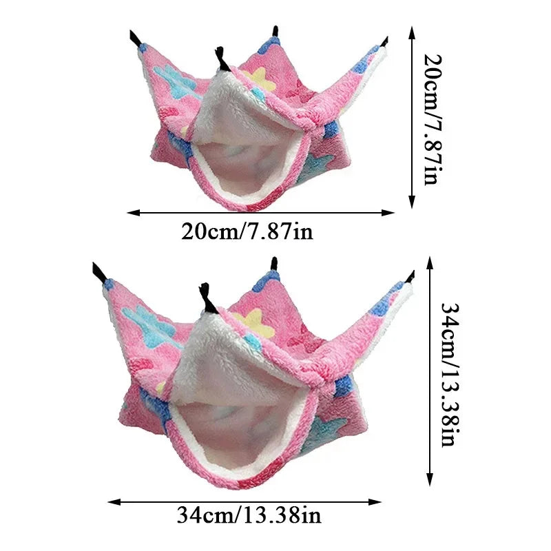 Hammock for Rats Double Thick Plush Winter Warm Bed for Hamster House