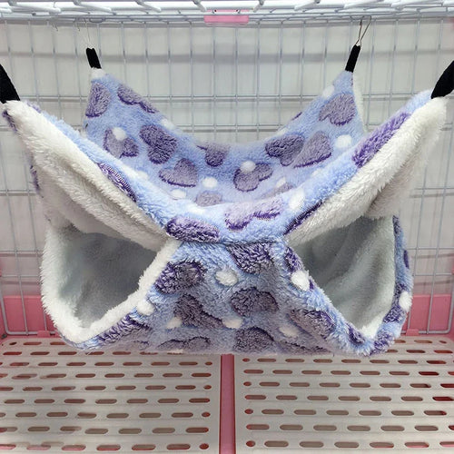 Hammock for Rats Double Thick Plush Winter Warm Bed for Hamster House