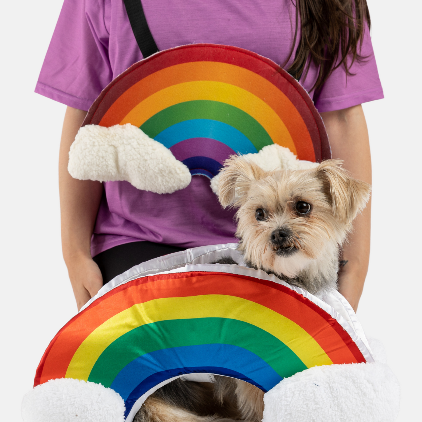πβοΈ Rainbow Dog Costume β Colorful & Fun Matching Pet Outfit