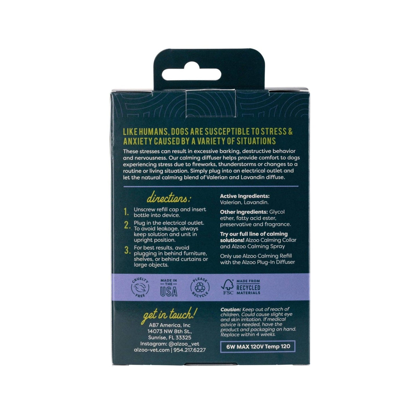 ALZOO Plant-Based Calming Diffuser for Dogs