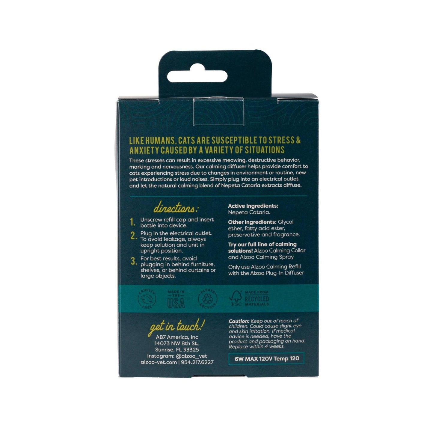 ALZOO Plant-Based Calming Diffuser Kit for Cats