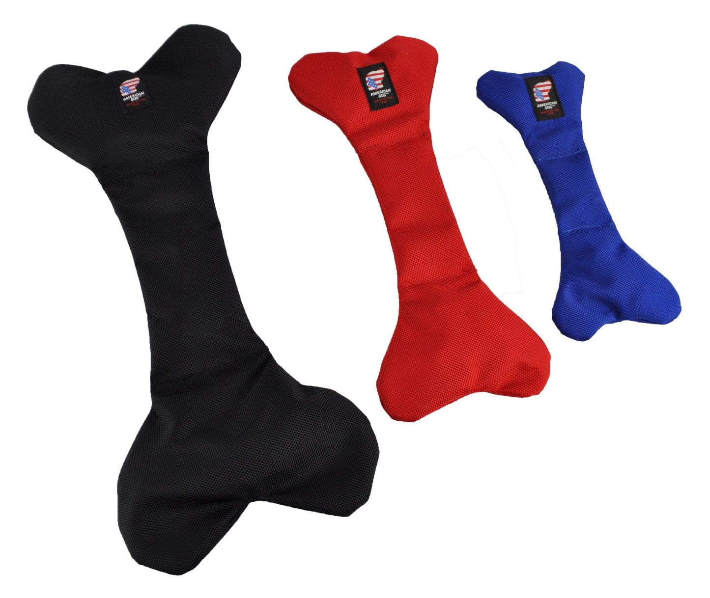 Bad To Da Bone Large Durable Dog Toy - Black