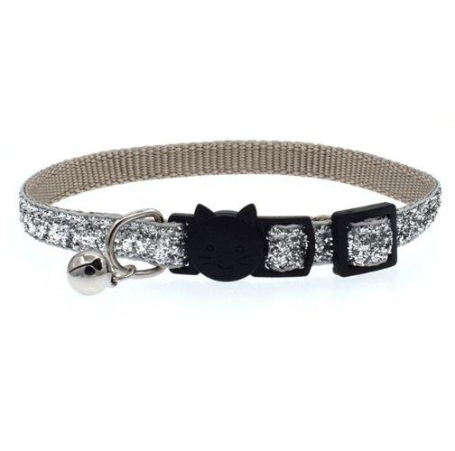 Colorful Fish Scale Cat Collar With Adjustable Bell - Stylish And Safe
