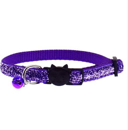 Colorful Fish Scale Cat Collar With Adjustable Bell - Stylish And Safe