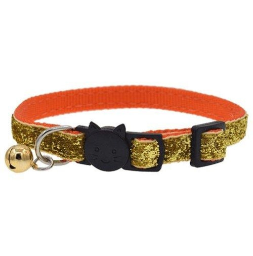 Colorful Fish Scale Cat Collar With Adjustable Bell - Stylish And Safe