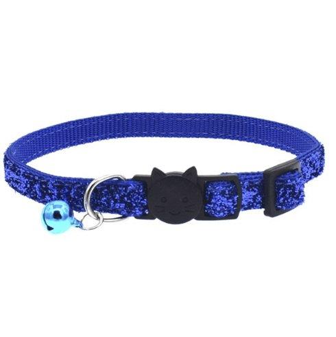 Colorful Fish Scale Cat Collar With Adjustable Bell - Stylish And Safe