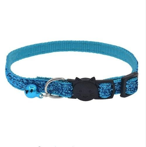 Colorful Fish Scale Cat Collar With Adjustable Bell - Stylish And Safe