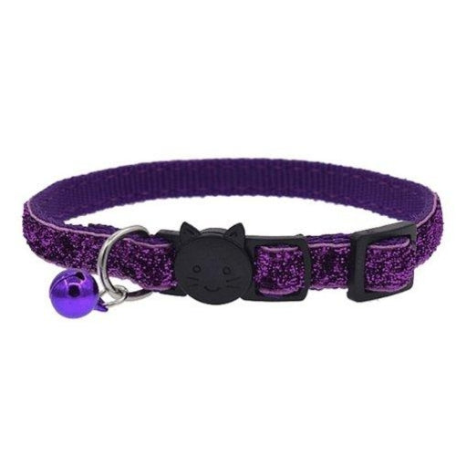 Colorful Fish Scale Cat Collar With Adjustable Bell - Stylish And Safe