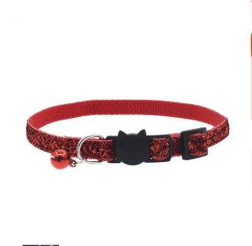 Colorful Fish Scale Cat Collar With Adjustable Bell - Stylish And Safe