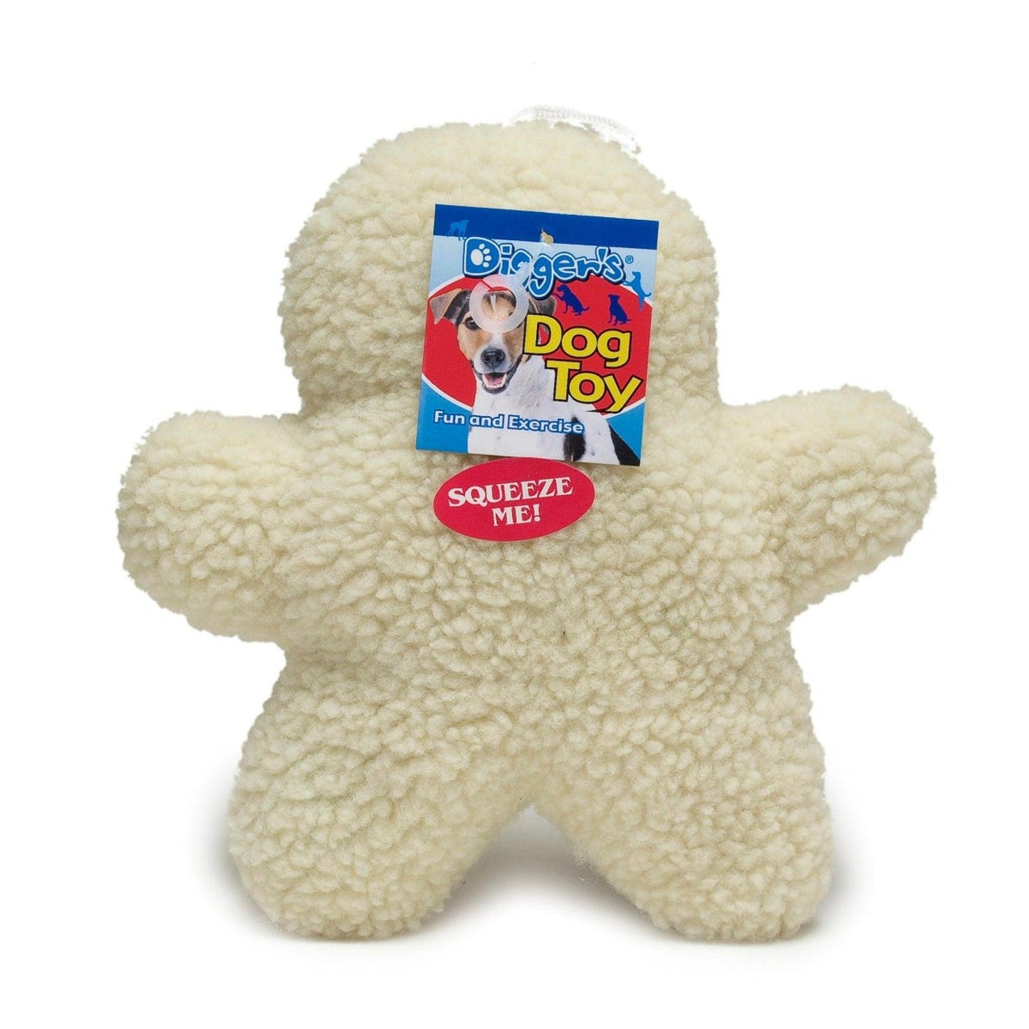 Digger's Ginger Man Plush Squeaky Dog Toy