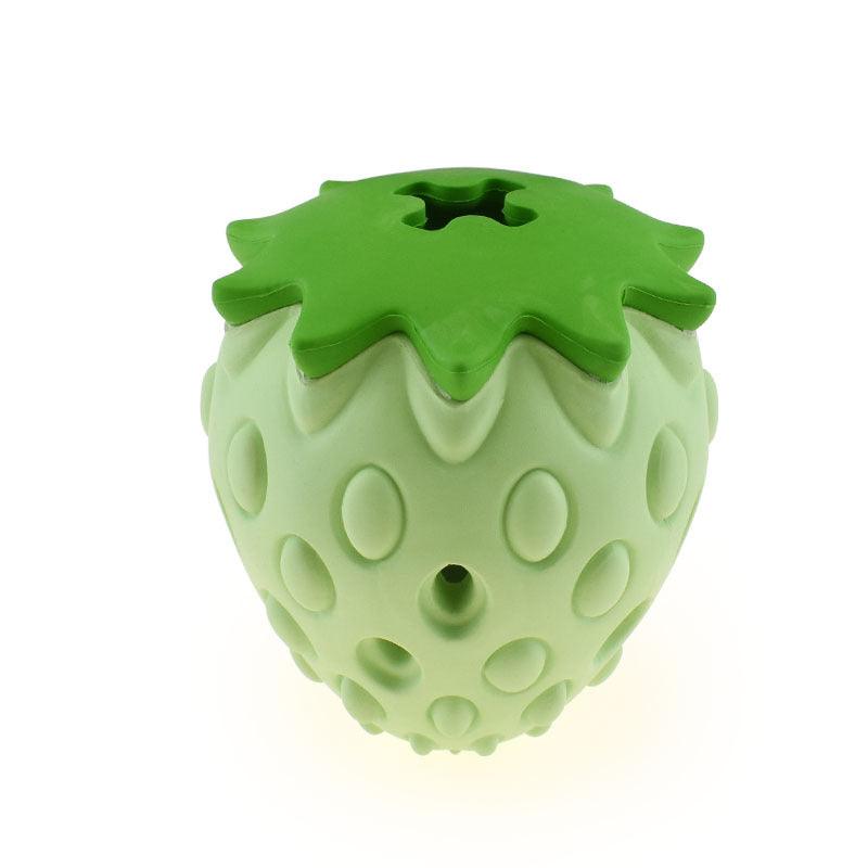 Strawberry Surprise Leaky Food Ball - Durable Chew Toy For Dogs And