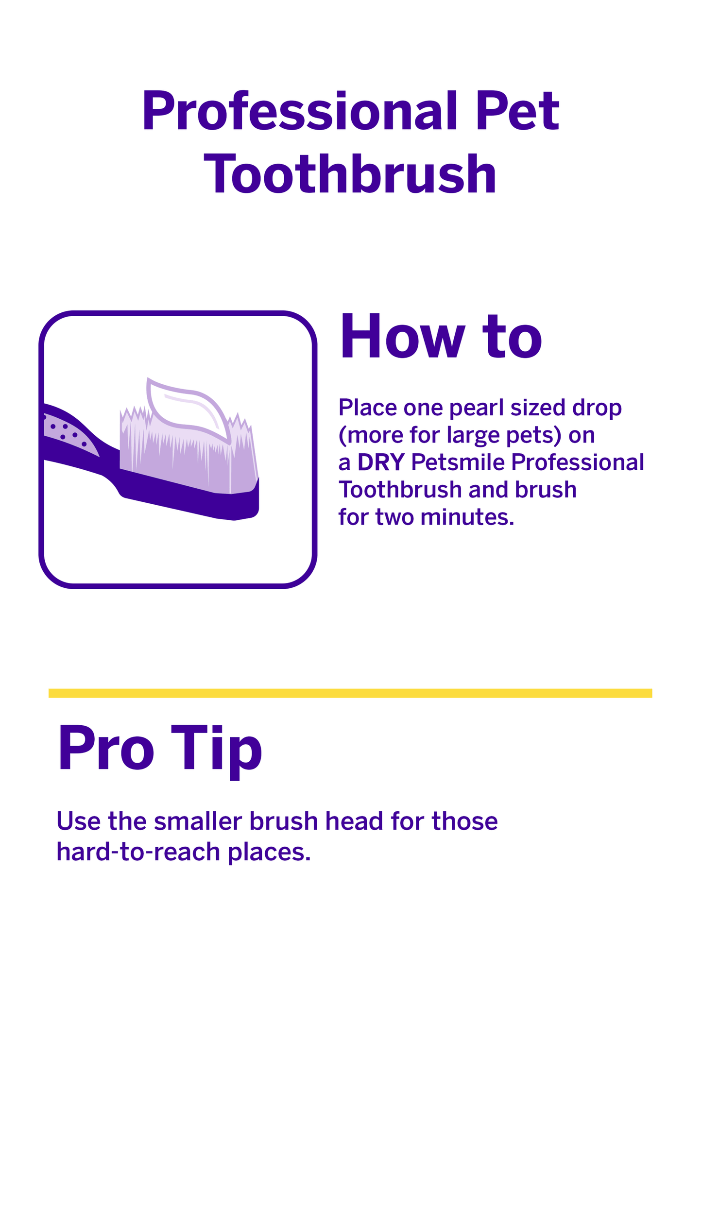 Petsmile Professional Pet Toothbrush with 45-Degree Dual-Ended Design
