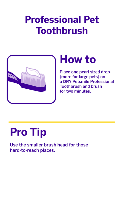 Petsmile Professional Pet Toothbrush with 45-Degree Dual-Ended Design