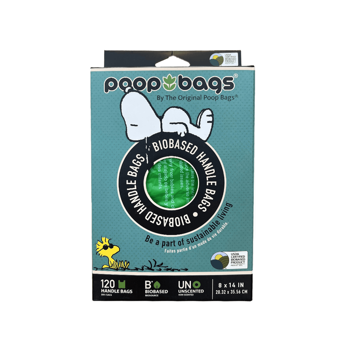 PEANUTS Handle Tie Waste Bags - Sustainable & Leakproof Clean-Up