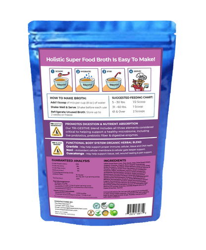 Petz Kitchen Super Food Broth for Enhanced Cellular Health