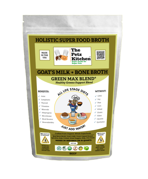 Goat's Milk & Bone Broth Green Max Blend for Optimal Pet Health