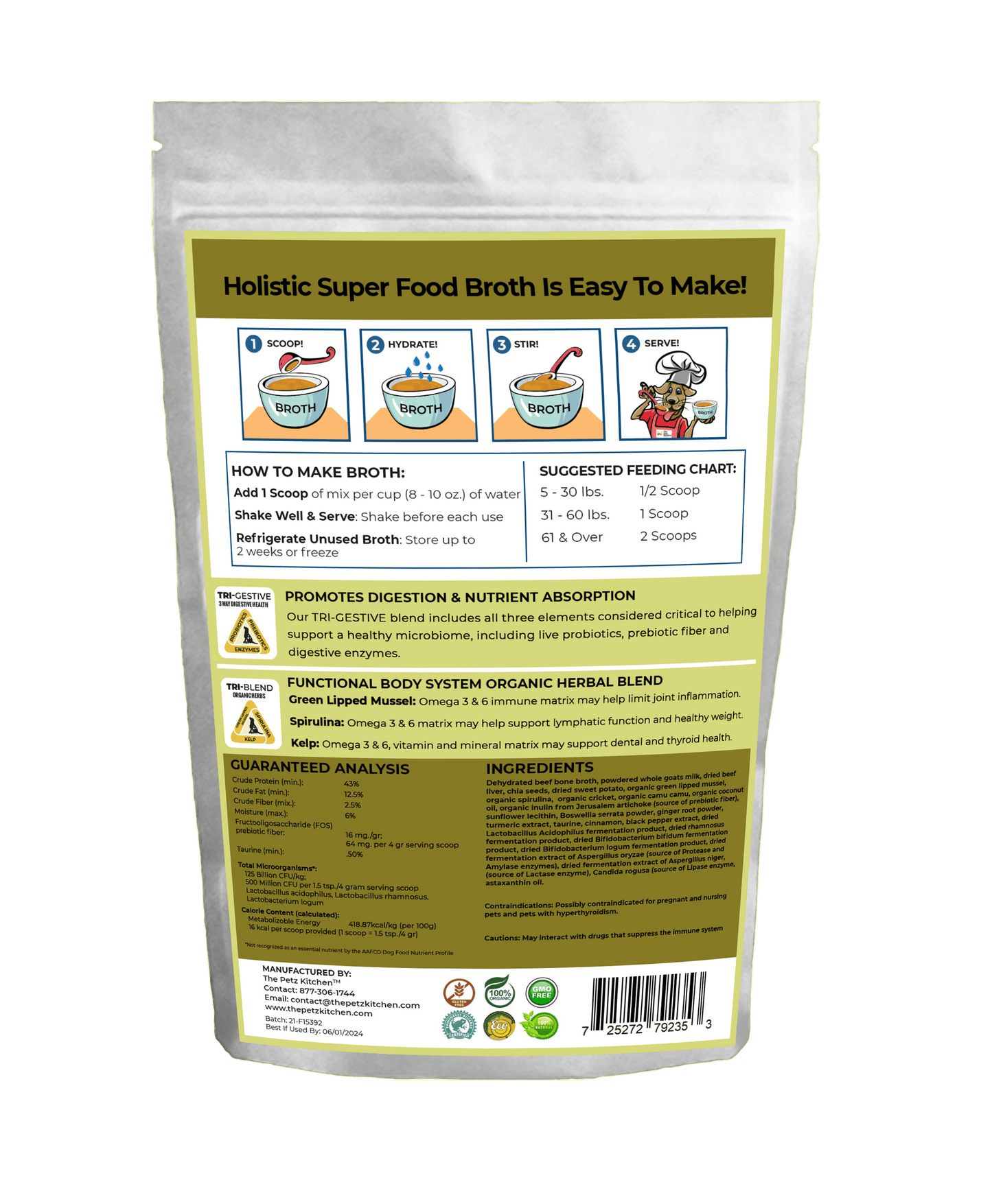 Goat's Milk & Bone Broth Green Max Blend for Optimal Pet Health