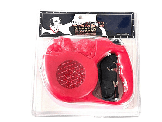 Reflective Retractable Dog Leash, 4.5m, for Medium to Large Dogs (35kg