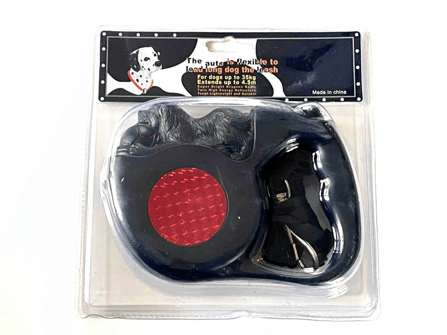 Reflective Retractable Dog Leash - 4.5m Strong Design for Medium to