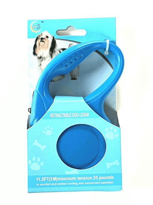 Premium Blue 11.5ft Retractable Dog Leash for Small Dogs