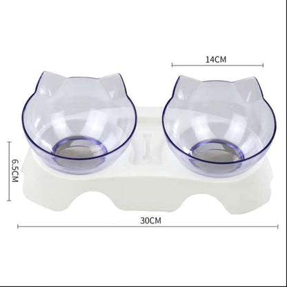 Cat Double Bowl Cat Food Bowl Protects Cervical Vertebra