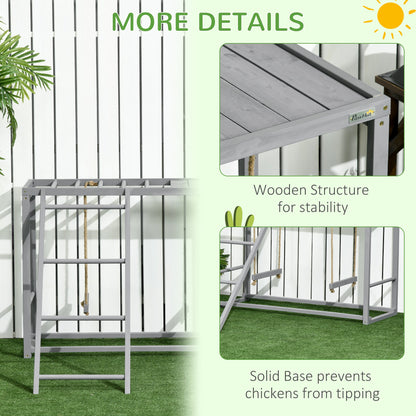 Chicken Activity Game With Swing Set For 3-4 Birds, Wooden Chicken