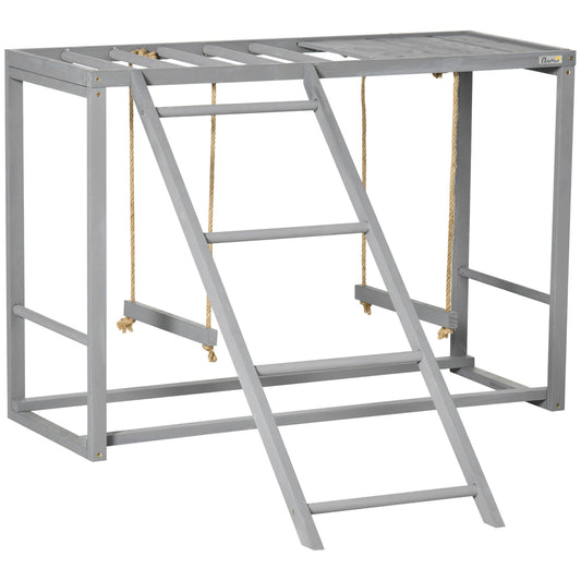 Chicken Activity Game With Swing Set For 3-4 Birds, Wooden Chicken