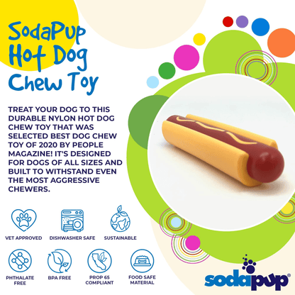 SP Hot Dog Ultra-Durable Chew Toy for Aggressive Chewers