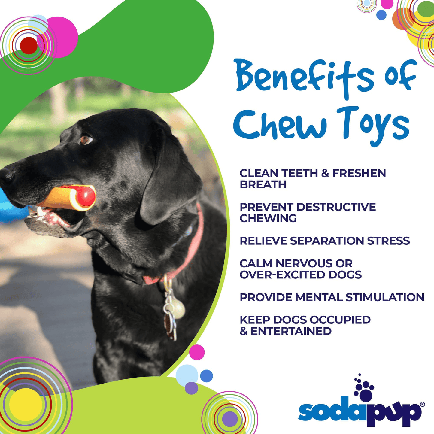 SP Hot Dog Ultra-Durable Chew Toy for Aggressive Chewers