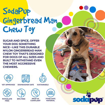 Gingerbread Man Ultra-Durable Chew Toy for Aggressive Chewers