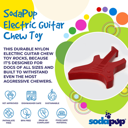 Ultra-Durable Nylon Electric Guitar Chew Toy for Aggressive Dogs