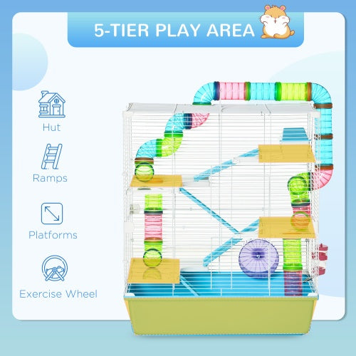 Oversized 23 Hamster Cage With Tube And Tunnel, Portable Carrying
