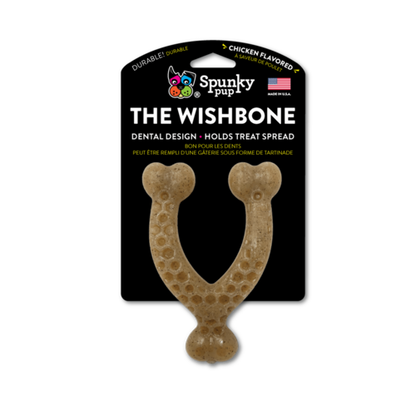 Spunky Pup Chicken-Flavour Durable Wishbone Chew Toy