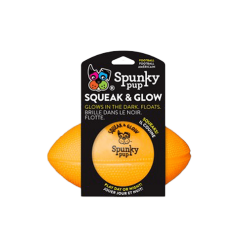 Squeak & Glow Football - Spunky Pup