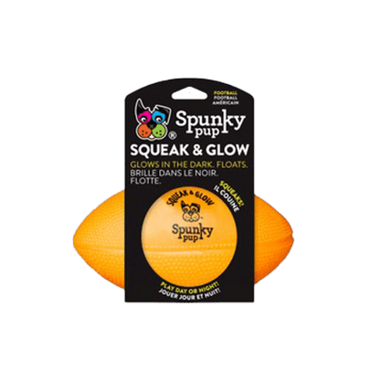 Squeak & Glow Football - Spunky Pup
