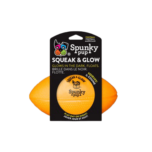 Squeak & Glow Football - Spunky Pup