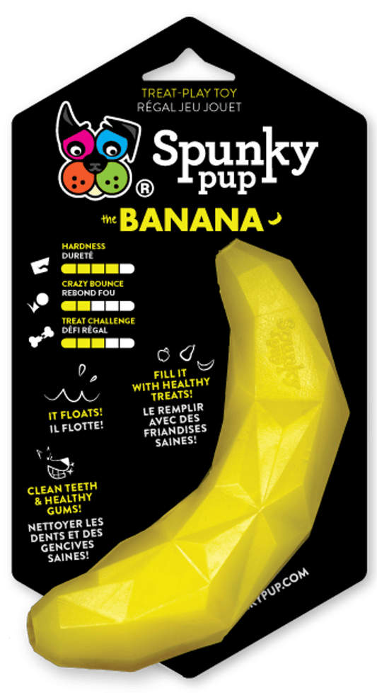 Spunky Pup Interactive Banana Toy for Dogs