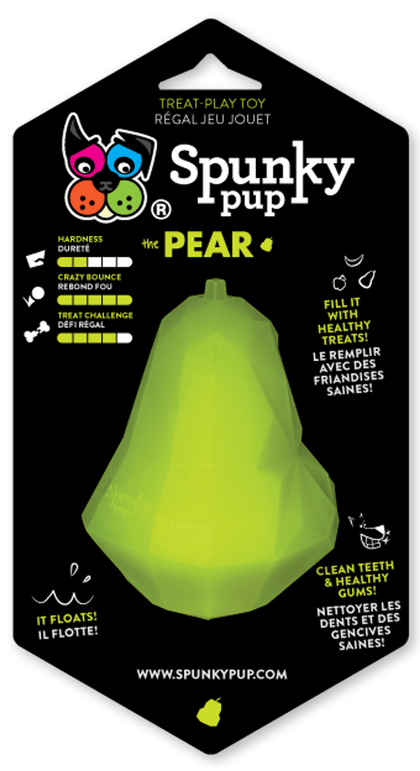 Spunky Pup Interactive Apple Dog Toy for Treats and Healthy Play