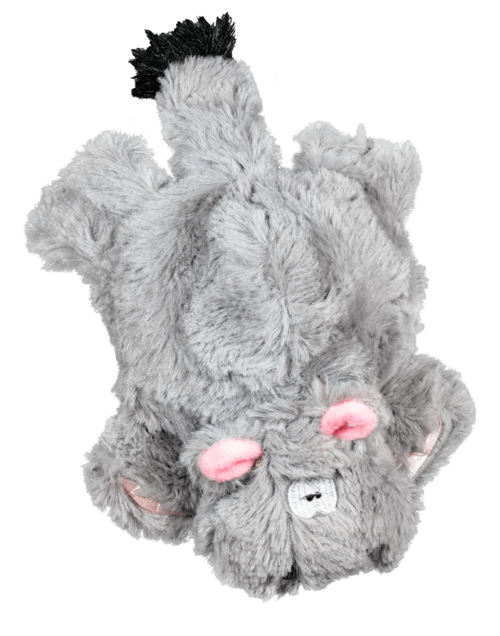 Spunky Pup Furry Friend Hippo with Squeaky Ball
