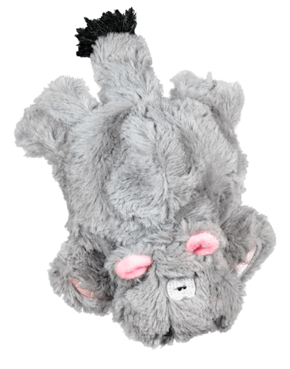 Spunky Pup Furry Friend Hippo with Squeaky Ball