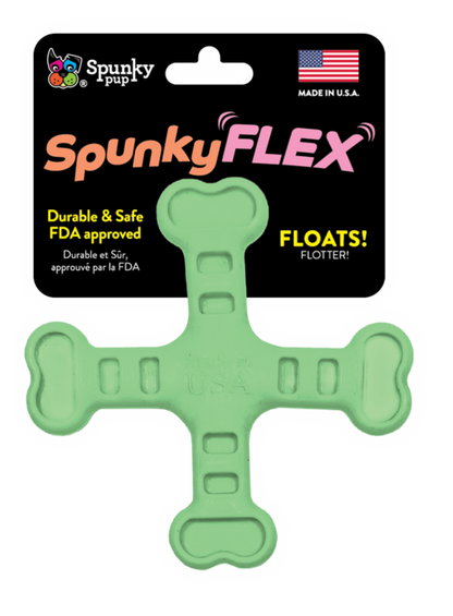 SpunkyFLEX Cross Bone Dog Toy – Durable, Safe & Made in the USA
